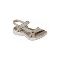 Sandały sportowe Skechers ON THE GO 600 BRILLIANCY 15316. Pomarańczowe sandały damskie Skechers, bez wzorów, sportowe, bez obcasa, bez zapięcia. Za 251,17 zł.