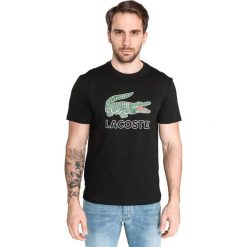 Lacoste Koszulka Czarny. Czarne podkoszulki męskie Lacoste, l, z nadrukiem, z bawełny, z krótkim rękawem. Za 223,95 zł.