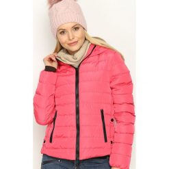 Koralowa Kurtka Caro Sign. Brązowe kurtki damskie pikowane marki QUECHUA, na zimę, m, z materiału. Za 164,99 zł.