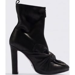 Botki damskie: Lavish Alice Skórzane botki – Black