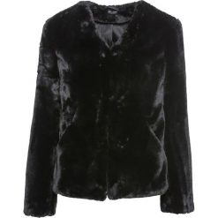 Krótka kurtka ze sztucznego futerka bonprix czarny. Czarne kurtki damskie bonprix, z haftami, eleganckie, krótkie. Za 149,99 zł.