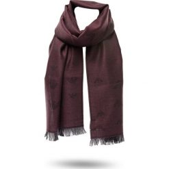 SZALIK EMPORIO ARMANI. Czarne szaliki męskie Emporio Armani, bez wzorów, z materiału. Za 269,00 zł.