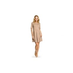 Sukienki Moe M018 Elegancka sukienka z kontrafałdą. Szare sukienki balowe marki Moe, l, oversize. Za 99,00 zł.