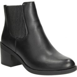 BOTKI S.BARSKI 11307-7. Czarne botki damskie marki S.barski, bez obcasa, bez zapięcia. Za 69,99 zł.