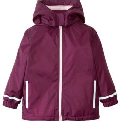 Kurtka przeciwdeszczowa ocieplana bonprix bladoróżowo-jeżynowy. Różowe kurtki męskie bonprix, z polaru. Za 49,99 zł.