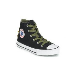 Buty Dziecko Converse CHUCK TAYLOR ALL STAR DINO SPIKES CANVAS HI. Zielone trampki dziewczęce Converse, bez wzorów, bez zapięcia. Za 219,00 zł.