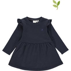 Sukienka dresowa "Elis" w kolorze granatowym. Niebieskie sukienki niemowlęce name it girls, z haftami, z bawełny, bez rękawów, midi, rozkloszowane. W wyprzedaży za 42,95 zł.
