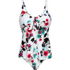 Tankini (2 części) bonprix biały z nadrukiem. Białe stroje kąpielowe damskie bonprix, z nadrukiem. Za 89,99 zł.