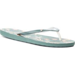 Japonki ROXY - ARJL100668 Gpt. Zielone klapki damskie Roxy, bez wzorów, z tworzywa sztucznego, bez obcasa. Za 99,00 zł.