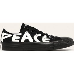 Converse - Tenisówki. Czarne trampki i tenisówki damskie Converse, bez wzorów, z gumy, na sznurówki. Za 299,90 zł.