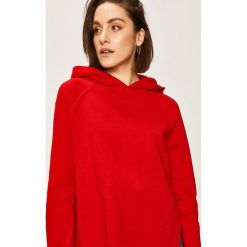 Answear - Bluza. Czerwone bluzy damskie ANSWEAR, s, bez wzorów, z bawełny, bez rękawów, z kapturem. W wyprzedaży za 89,90 zł.