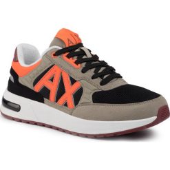 Sneakersy ARMANI EXCHANGE - XUX052 XV205 A562 Beige/Black. Czarne sneakersy męskie Armani Exchange, bez zapięcia. Za 649,00 zł.