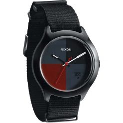 Zegarki męskie: Zegarek męski All Black Dark Red Nylon Nixon Quad A3442167