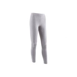 Legginsy slim Gym & Pilates 500 Linear. Szare legginsy sportowe damskie Adidas, m, z bawełny, na jogę i pilates. Za 89,99 zł.