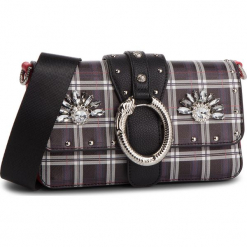 Torebka LIU JO - S Crossbody Darsen A68040 E0017 Check V9427. Czarne listonoszki damskie Liu Jo, ze skóry ekologicznej. Za 559,00 zł.