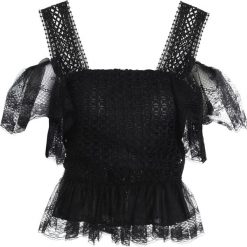 Bluzki asymetryczne: Navy London FLEUR Bluzka black