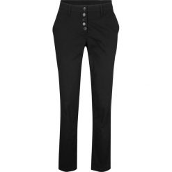 Spodnie chino z guzikami bonprix czarny. Czarne chinosy damskie bonprix, bez wzorów. Za 54,99 zł.