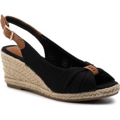 Espadryle JENNY FAIRY - LS4972-01 Black. Czarne espadryle damskie Jenny Fairy, bez wzorów, ze skóry ekologicznej, bez obcasa, na obcasie. Za 79,99 zł.