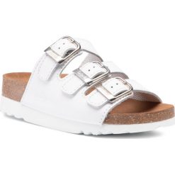 Klapki SCHOLL - Rio Wedge Ad F24981 1065 350 White. Białe klapki damskie Scholl, bez wzorów, ze skóry, bez obcasa. W wyprzedaży za 209,00 zł.