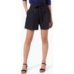 Tommy Hilfiger - Spodenki damskie z dodatkiem lnu – Carolina, niebieski. Niebieskie szorty damskie TOMMY HILFIGER, bez wzorów, eleganckie. Za 549,95 zł.