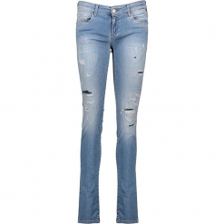 Dżinsy "Rose" - Skinny fit - w kolorze błękitnym. Niebieskie rurki damskie Replay, z aplikacjami. W wyprzedaży za 304,95 zł.