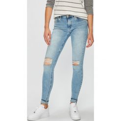 Only - Jeansy. Niebieskie rurki damskie ONLY, z elastanu, z obniżonym stanem. W wyprzedaży za 149,90 zł.