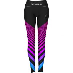 Legginsy: Legginsy w kolorze różowo-czarnym ze wzorem