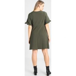 Sukienki hiszpanki: Dorothy Perkins Curve DEEP FRILL Sukienka letnia khaki