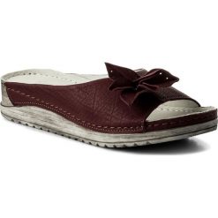 Klapki damskie: Klapki POLLONUS – 5-0973-002 Bordo Goat