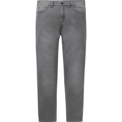 Dżinsy dresowe Slim Fit Straight bonprix dymny szary. Szare jeansy męskie bonprix, m, bez wzorów. Za 134,99 zł.