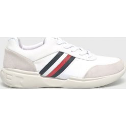 Tommy Hilfiger - Buty. Białe buty sportowe męskie marki TOMMY HILFIGER, ze skóry, na sznurówki. Za 449,90 zł.