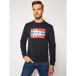 Bluza Napapijri Bera C NP0A4ENG. Niebieskie bluzy męskie Napapijri, m, bez wzorów, bez kołnierzyka, bez rękawów, bez kaptura. Za 389,00 zł.