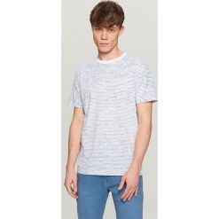 T-shirt w paski - Niebieski. Niebieskie t-shirty damskie Reserved, s, w paski, bez kołnierzyka. Za 49,99 zł.