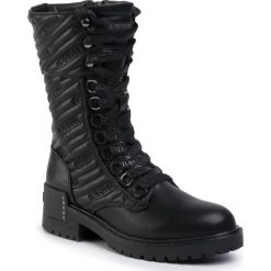 Trapery SUPERTRASH - Bibi Xhigh Qlt W 1941 006907 Black 0999. Czarne trapery damskie SuperTrash, ze skóry ekologicznej, bez obcasa, bez zapięcia. W wyprzedaży za 499,00 zł.
