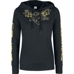 Mulan Floral Bluza z kapturem damska czarny. Czarne bluzy damskie marki Mulan, l, z nadrukiem, bez rękawów, z kapturem. Za 69,90 zł.
