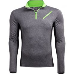 Longsleeve treningowy męski TSMLF600 - antracyt melanż - Outhorn. Szare koszulki męskie termoaktywne marki Outhorn, na lato, m, bez wzorów, z poliesteru, ze stójką. W wyprzedaży za 39,99 zł.