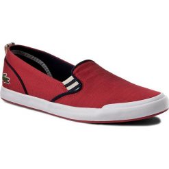 Tenisówki LACOSTE - Lancelle Slip On 117 1 Caw 7-33CAW1035047 Red. Czerwone półbuty damskie marki Lacoste, bez wzorów, z gumy, bez obcasa, na płaskiej podeszwie, bez zapięcia. W wyprzedaży za 259,00 zł.