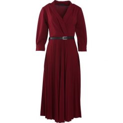 Bordowa Sukienka Conformation. Czerwone sukienki marki Born2be, m, midi. Za 109,99 zł.
