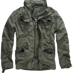 Brandit Britannia Jacket Kurtka oliwkowy. Zielone kurtki męskie marki Brandit, l, z aplikacjami, z bawełny. Za 224,90 zł.