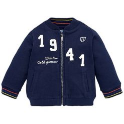 Bluza w kolorze granatowym. Niebieskie bluzy niemowlęce Mayoral, bez wzorów, z bawełny, bez rękawów, bez kaptura. W wyprzedaży za 74,95 zł.
