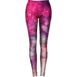 Legginsy: Legginsy w kolorze różowym ze wzorem