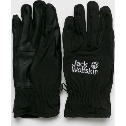 Jack Wolfskin - Rękawiczki. Czarne rękawiczki męskie marki Jack Wolfskin, bez wzorów, z elastanu. W wyprzedaży za 99,90 zł.