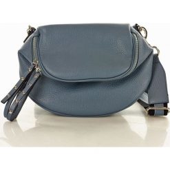 LILI Torebka crossbody sport MARCO MAZZINI - niebieski denim. Niebieskie listonoszki damskie MAZZINI, w paski, ze skóry, sportowe, bez dodatków. Za 239,00 zł.