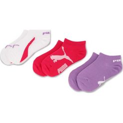 Zestaw 3 par stopek unisex PUMA - 886450 Beetroot Purple/White/Purple 03. Różowe skarpetki damskie Puma, bez wzorów, z elastanu. Za 39,99 zł.