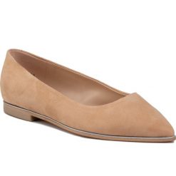 Baleriny EVA MINGE - EM-21-06-000374 803. Brązowe baleriny damskie Eva Minge, bez wzorów, ze skóry, bez obcasa. W wyprzedaży za 259,00 zł.