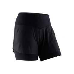 Spodenki Gym & Pilates 520 damskie czarne. Czarne szorty damskie DOMYOS, xl, bez wzorów, z elastanu. Za 39,99 zł.