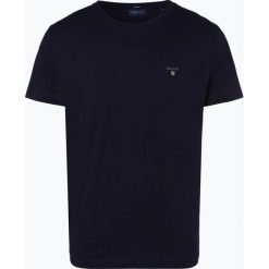 Gant - T-shirt męski, niebieski. Niebieskie t-shirty męskie GANT, xl, z haftami, z bawełny, bez kołnierzyka. Za 129,95 zł.