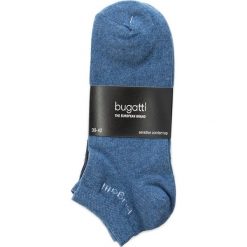 Zestaw 3 par niskich skarpet męskich BUGATTI - 6765A Denim Melange 434. Pomarańczowe skarpetki męskie Bugatti, bez wzorów, z elastanu. W wyprzedaży za 25,00 zł.