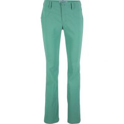 Spodnie wyszczuplające z bengaliny ze stretchem BOOTCUT bonprix zielony szałwiowy. Zielone spodnie damskie bonprix. Za 89,99 zł.
