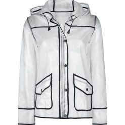 Płaszcze damskie: Fashion Victim Transparent Rain Jacket Płaszcz przeciwdeszczowy biały